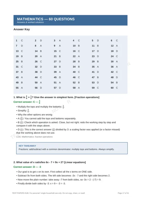 Solutions preview