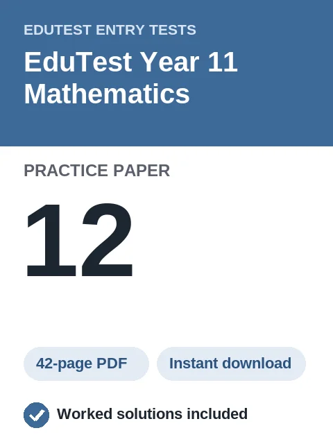 EduTest Year 11 Mathematics Practice Paper 12