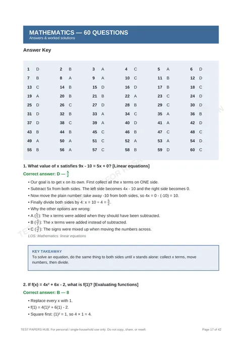 Solutions preview