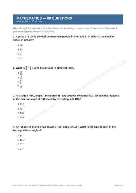 Questions preview