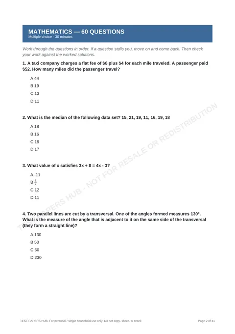 Questions preview