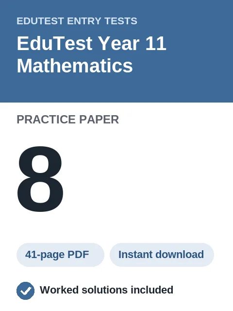 EduTest Year 11 Mathematics Practice Paper 8