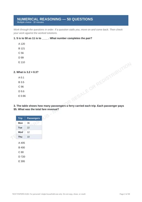 Questions preview