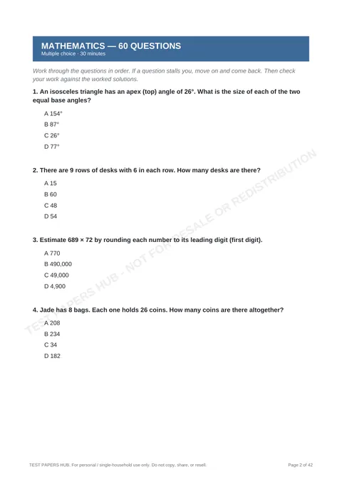 Questions preview