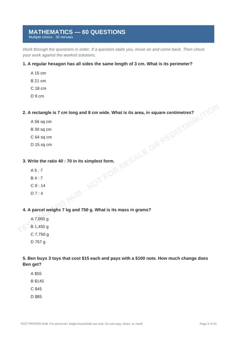 Questions preview