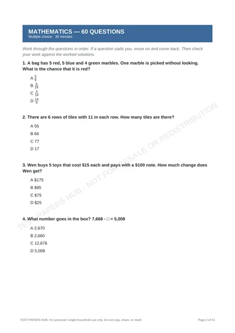 Questions preview