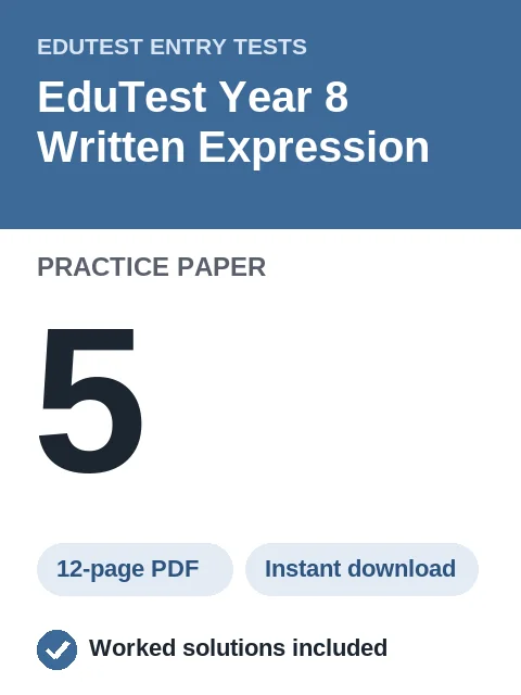 EduTest Year 8 Written Expression Practice Paper 5