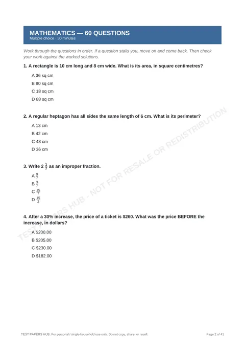 Questions preview