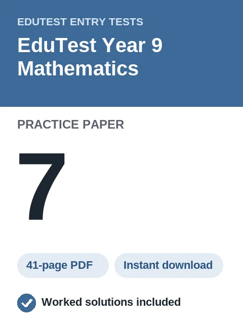 EduTest Year 9 Mathematics Practice Paper 7