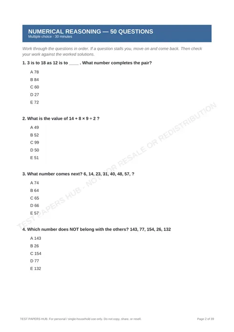 Questions preview