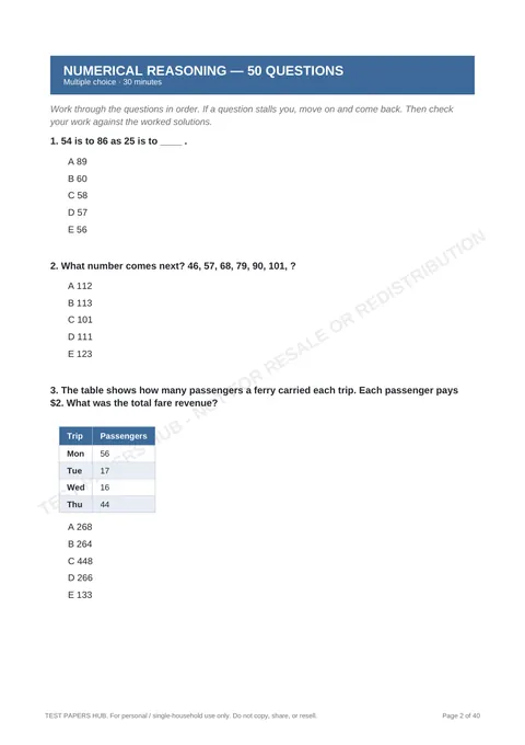 Questions preview