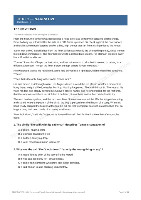 Questions preview