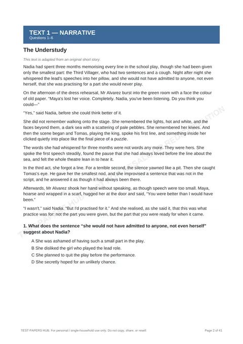 Questions preview