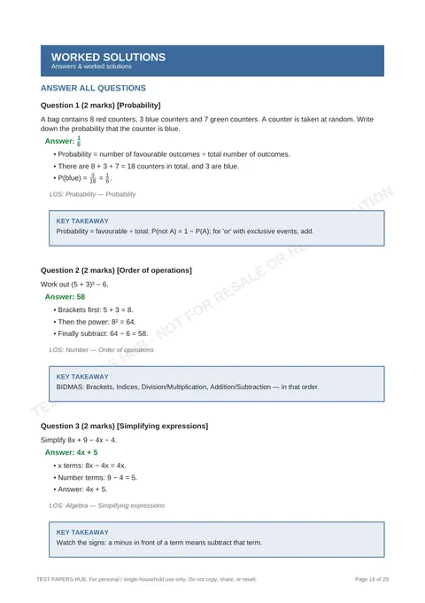 Solutions preview
