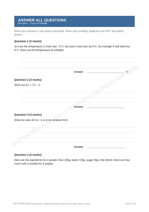Questions preview