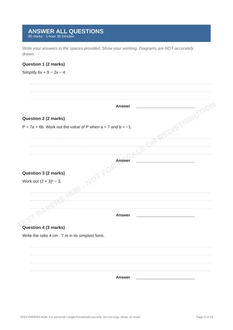 Questions preview