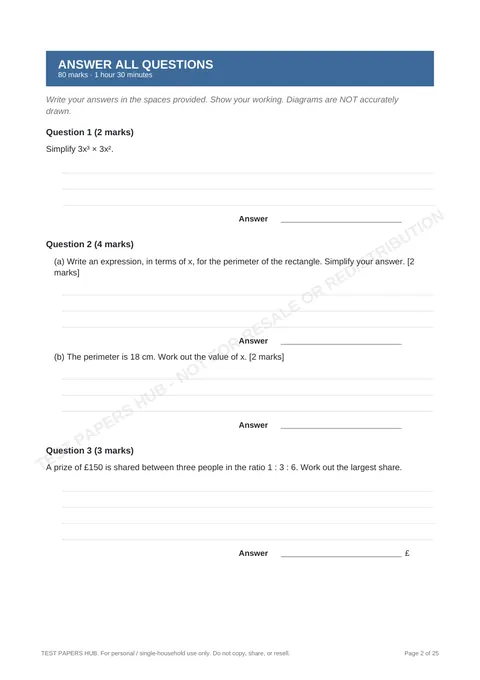Questions preview