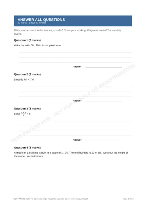 Questions preview