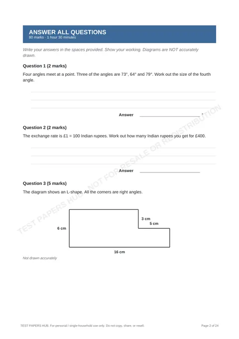 Questions preview