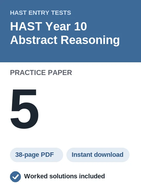 HAST Year 10 Abstract Reasoning Practice Paper 5