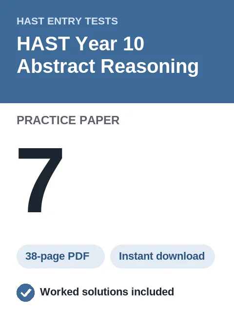 HAST Year 10 Abstract Reasoning Practice Paper 7