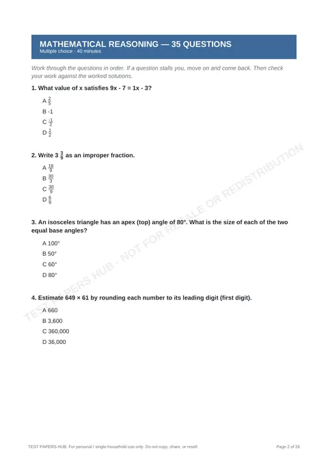 Questions preview