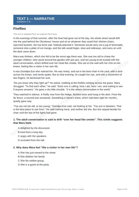 Questions preview