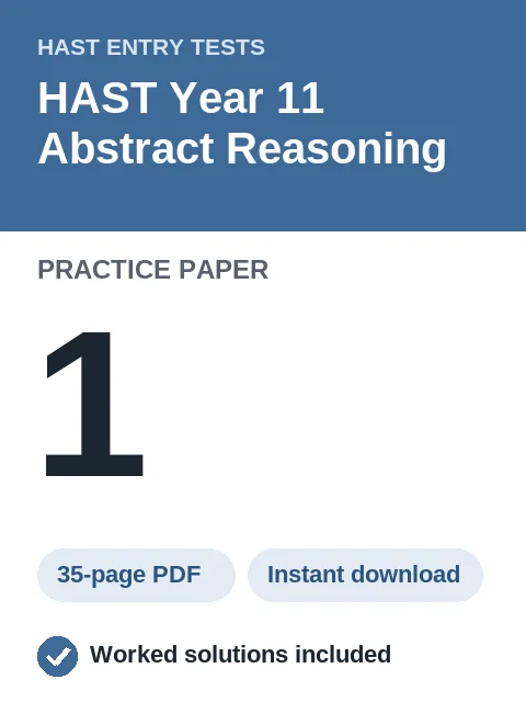 HAST Year 11 Abstract Reasoning Practice Paper 1