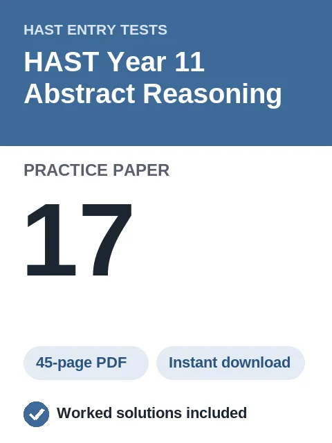 HAST Year 11 Abstract Reasoning Practice Paper 17