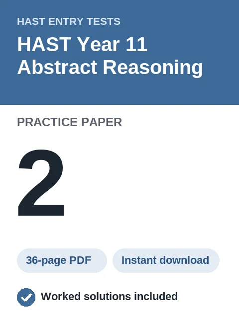 HAST Year 11 Abstract Reasoning Practice Paper 2