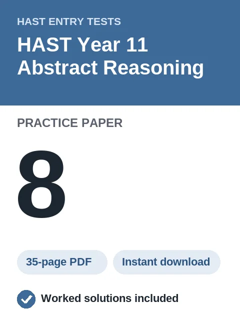 HAST Year 11 Abstract Reasoning Practice Paper 8