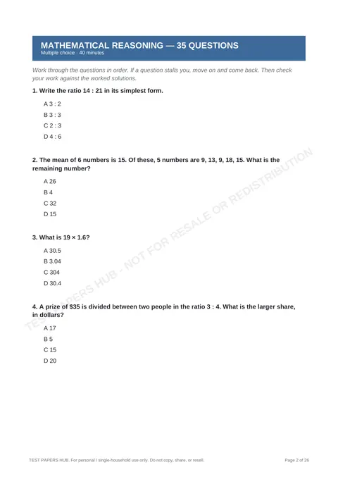 Questions preview