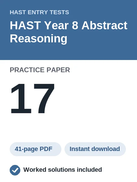 HAST Year 8 Abstract Reasoning Practice Paper 17
