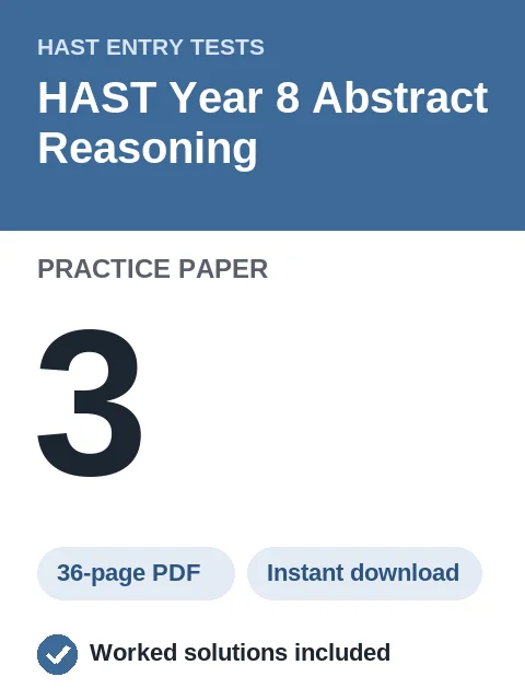 HAST Year 8 Abstract Reasoning Practice Paper 3