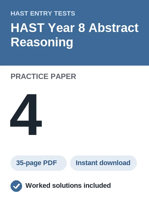 HAST Year 8 Abstract Reasoning Practice Paper 4
