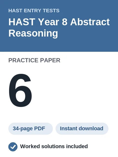 HAST Year 8 Abstract Reasoning Practice Paper 6