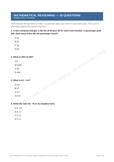 Questions preview