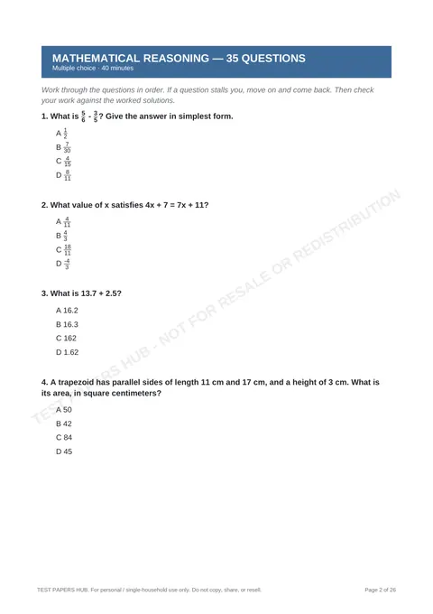Questions preview