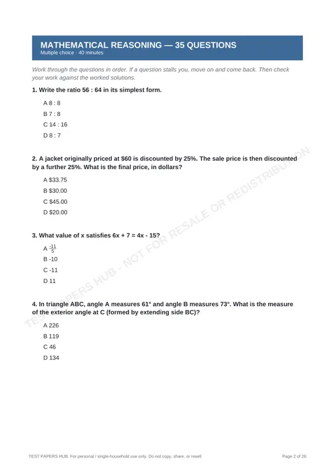 Questions preview