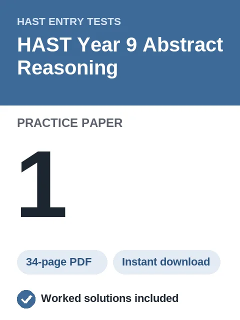 HAST Year 9 Abstract Reasoning Practice Paper 1