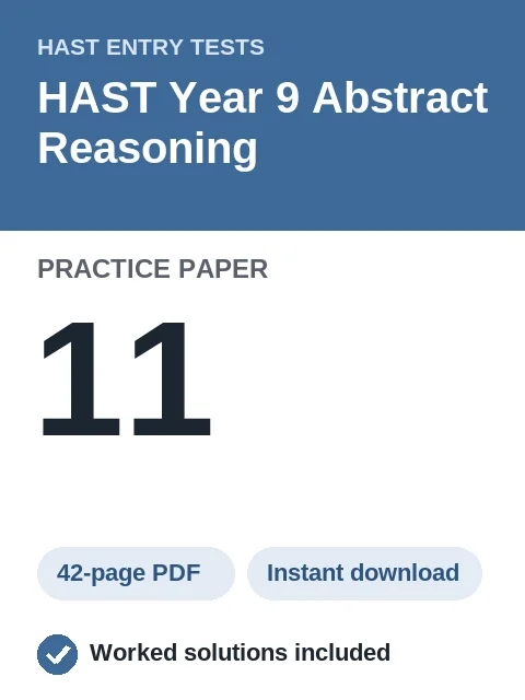 HAST Year 9 Abstract Reasoning Practice Paper 11
