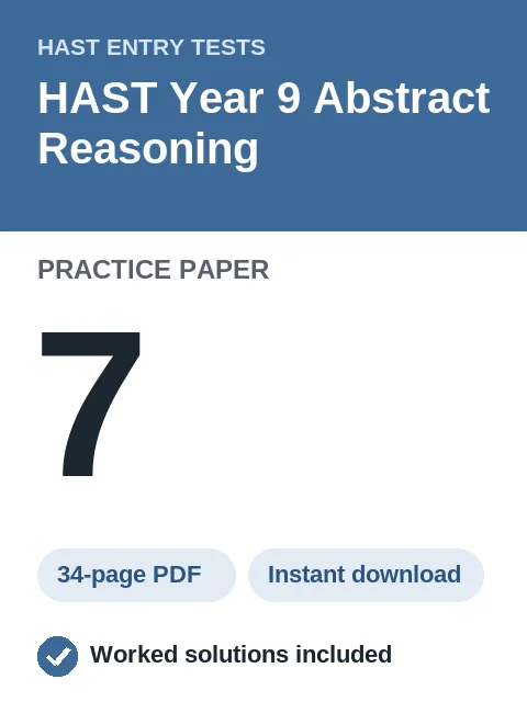 HAST Year 9 Abstract Reasoning Practice Paper 7