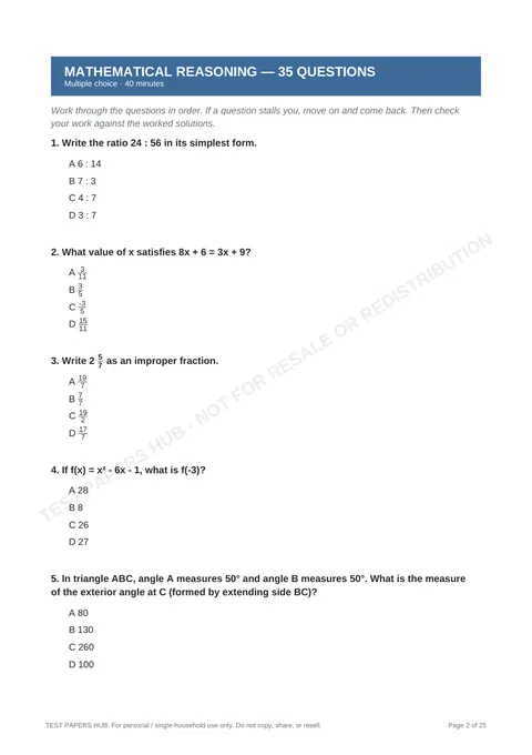 Questions preview