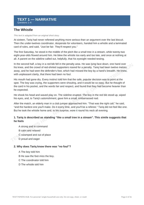 Questions preview