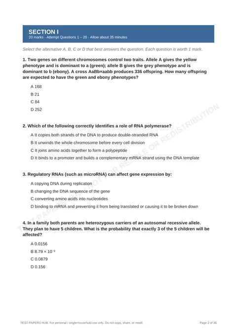 Questions preview
