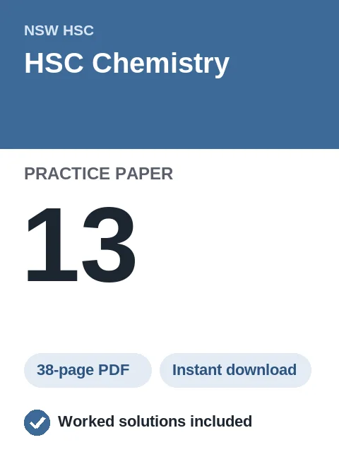 HSC Chemistry Practice Paper 13