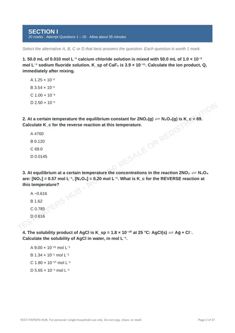 Questions preview