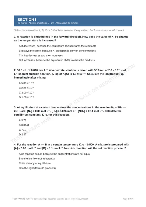 Questions preview