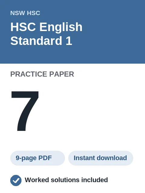 HSC English Standard 1 Practice Paper 7