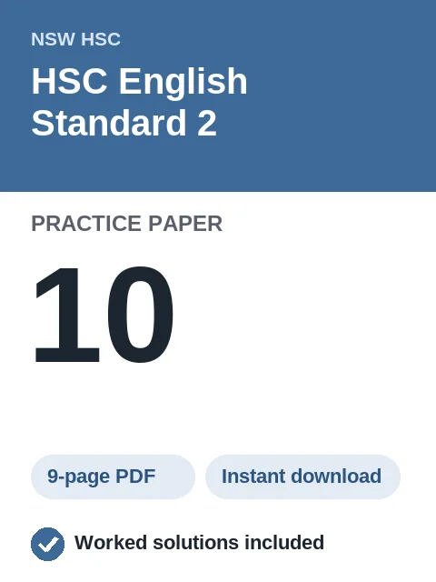 HSC English Standard 2 Practice Paper 10